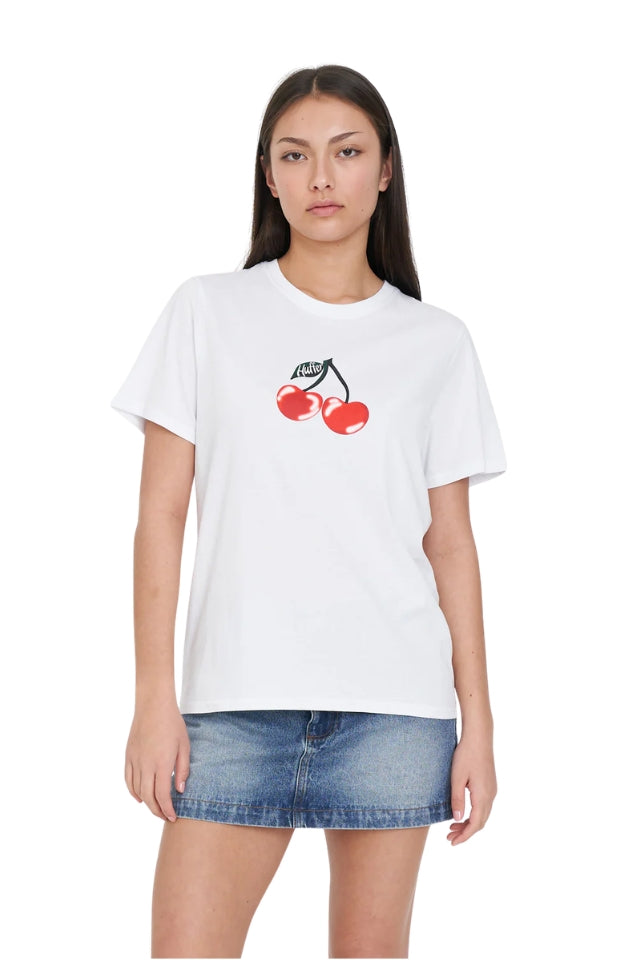 Classic Tee 170/Cerise - White