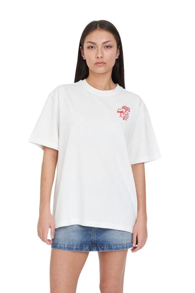 Relax Tee 220/Girl Dinner - Chalk