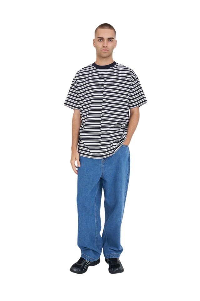 Stripe Block Tee - Navy Chalk