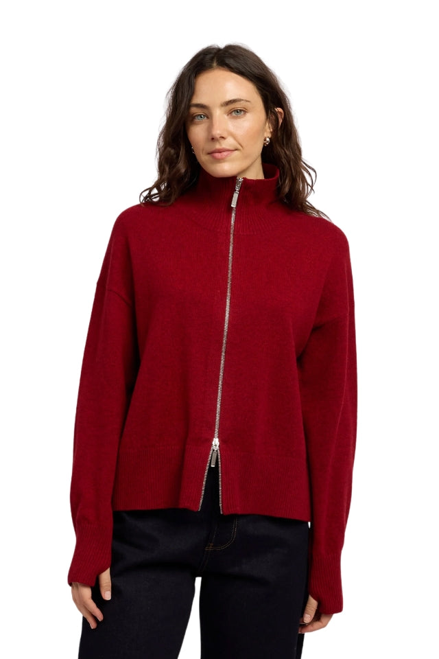 Margot Zip Jacket - Winecask
