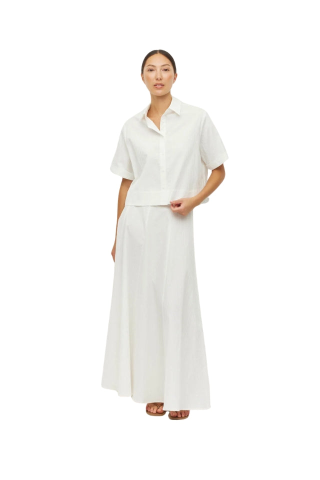 Rhodes Skirt - White Linear