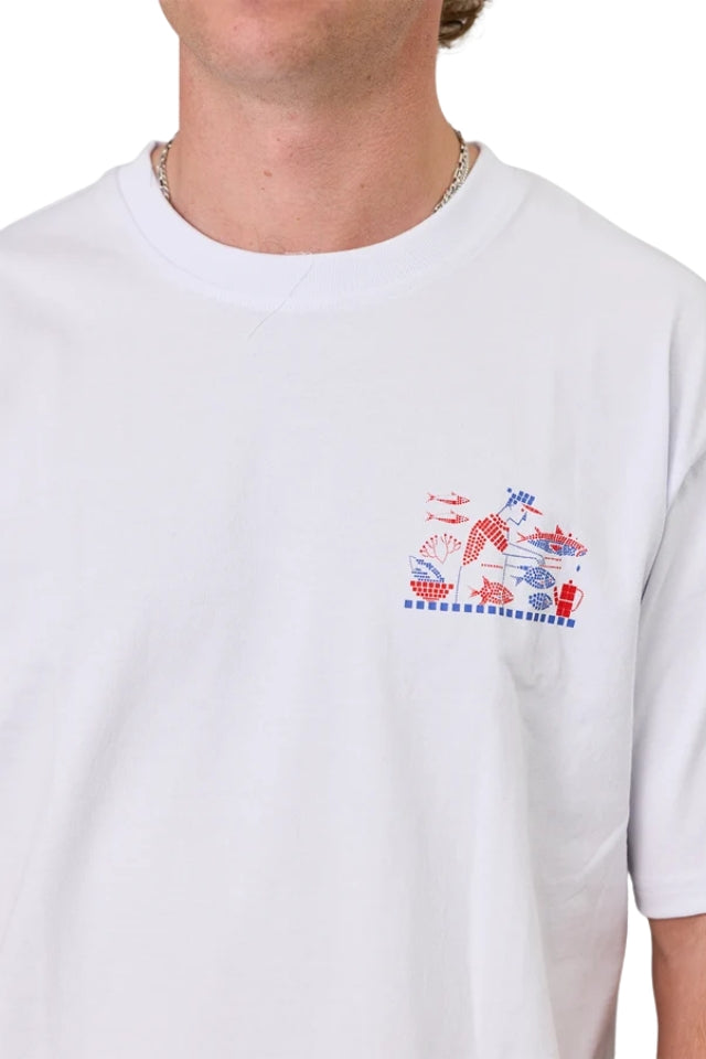 Azza'S Fish N Chips Sea Tee - White