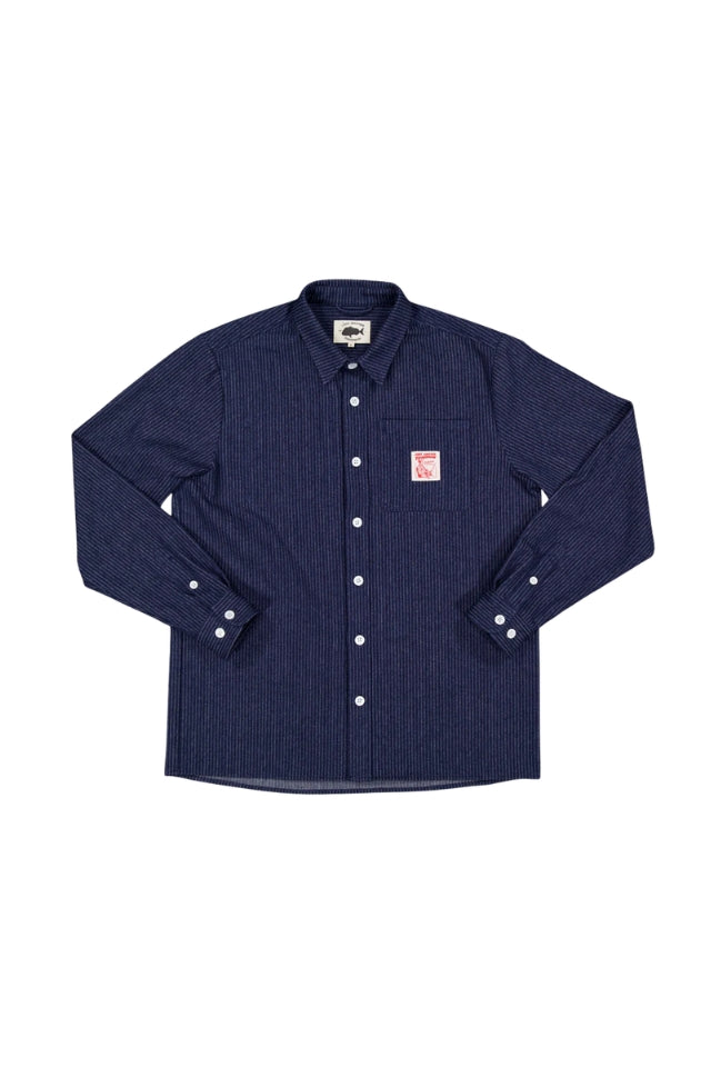 Quality Goods Boxy Shirt - Stripe Denim