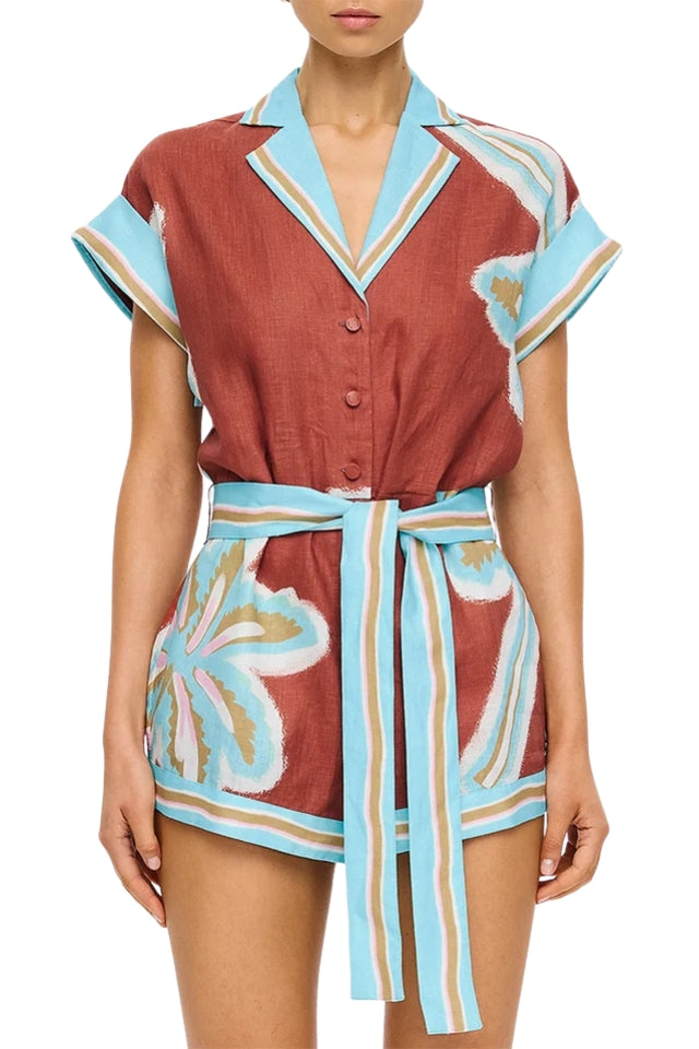 Enzo Playsuit - Maroon