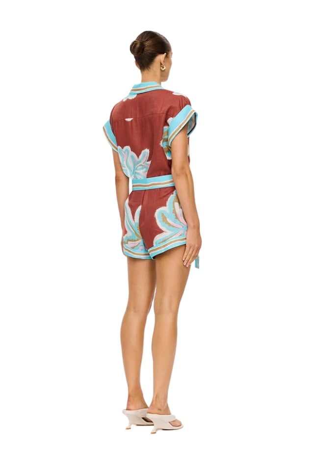 Enzo Playsuit - Maroon