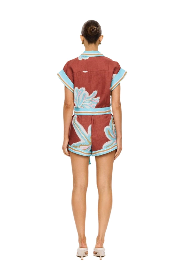 Enzo Playsuit - Maroon