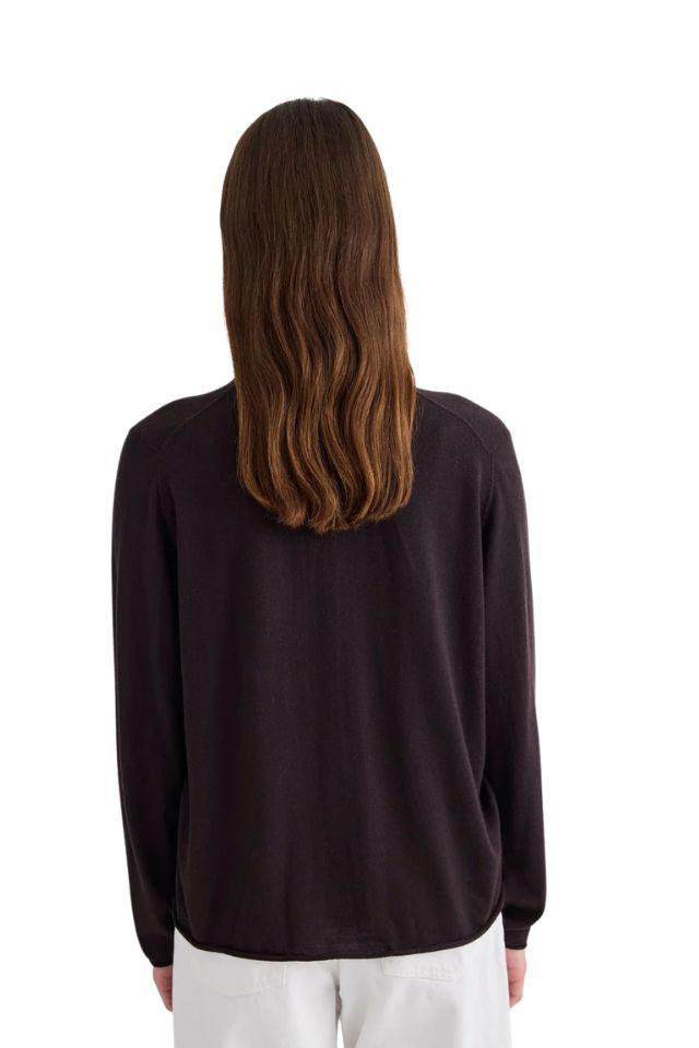Liv V-Neck Cardigan - Chocolate