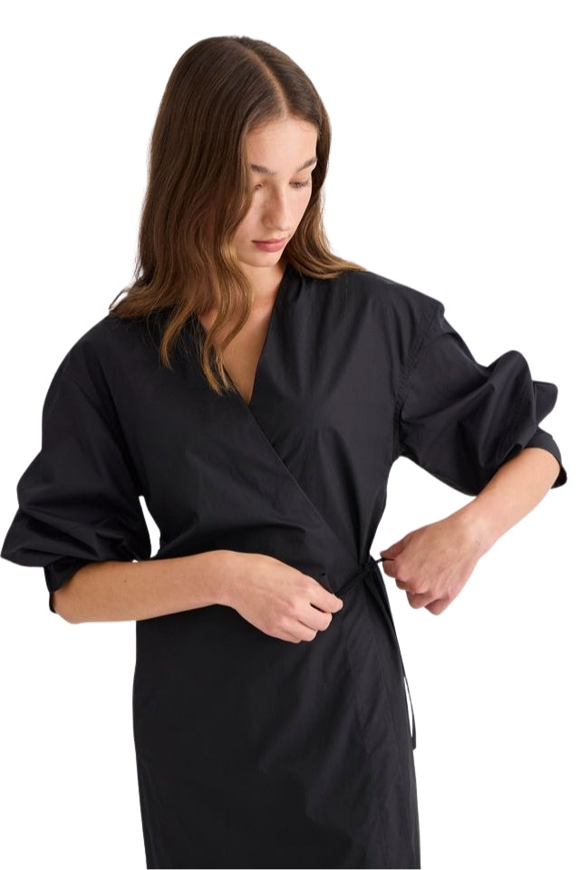 Thea Wrap Dress - Black