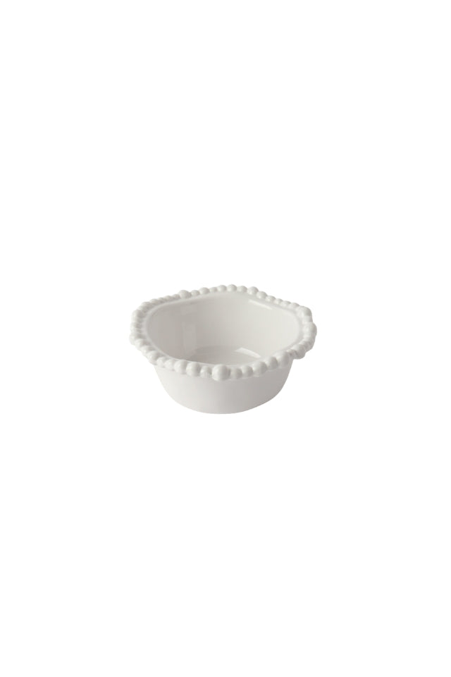 Melamine Pearl Snack Bow l12cm - White
