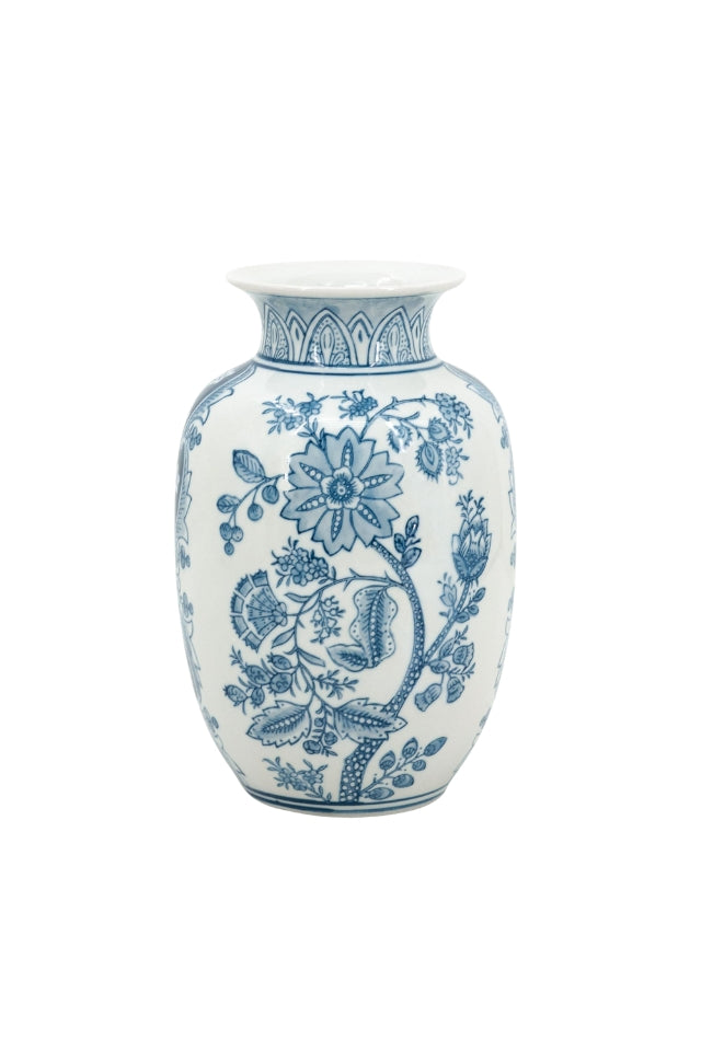 Porcelain Blue and White Tall Vase
