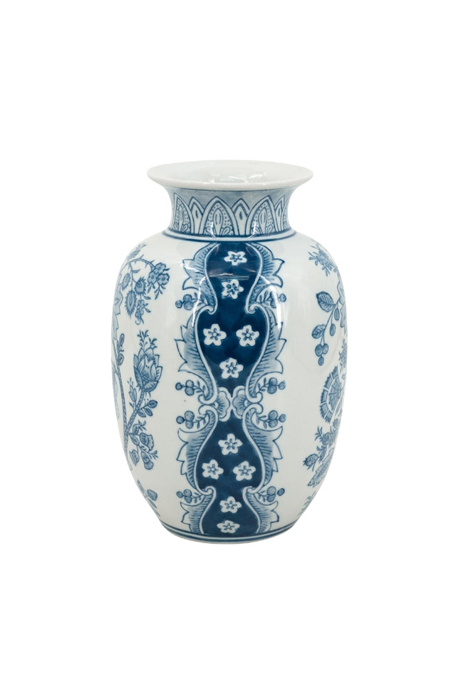Porcelain Blue and White Tall Vase