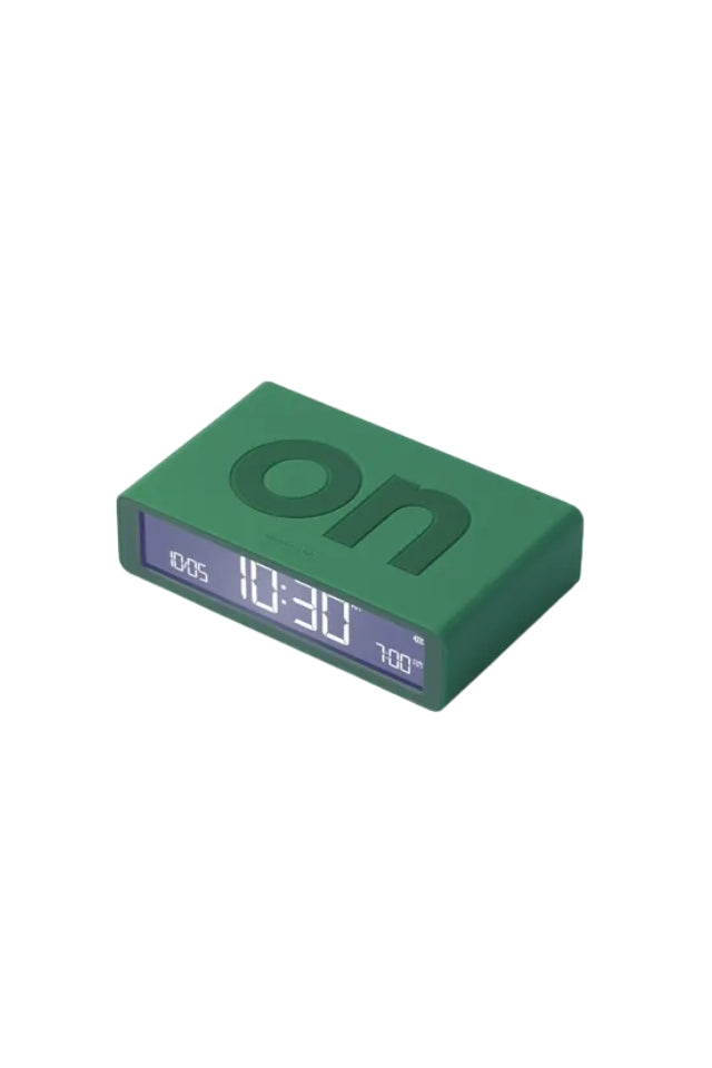 Flip Classic Rubber Clock - Emerald Green