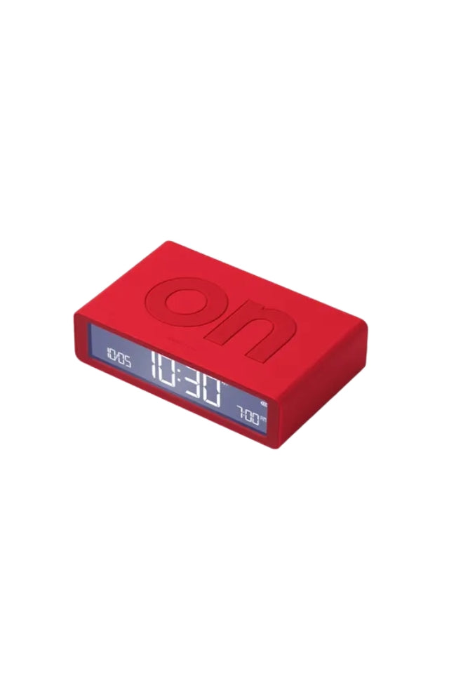 Flip Classic Rubber Clock - Red