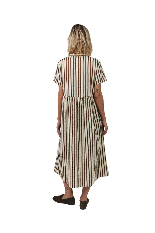AliyaLl Maxi Dress LS - Dark Mokka