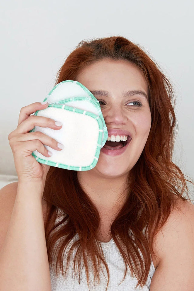 Home Reusable Makeup Wipes - Eucalyptus Green