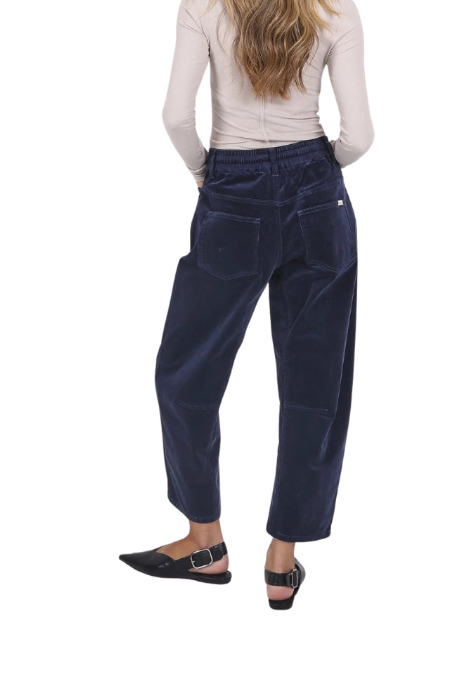 Leo Barrel Jean Corduroy - Navy