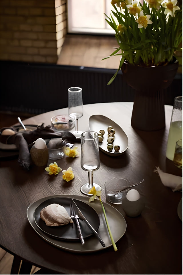Mame Long Oval Tray - Oyster