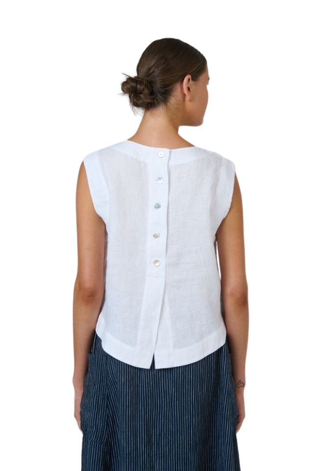 Linen Top GA581 - White