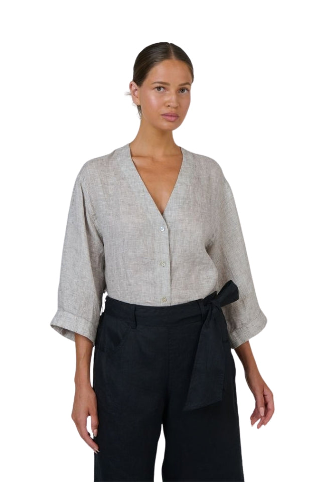 Linen Top GA717 - Chai