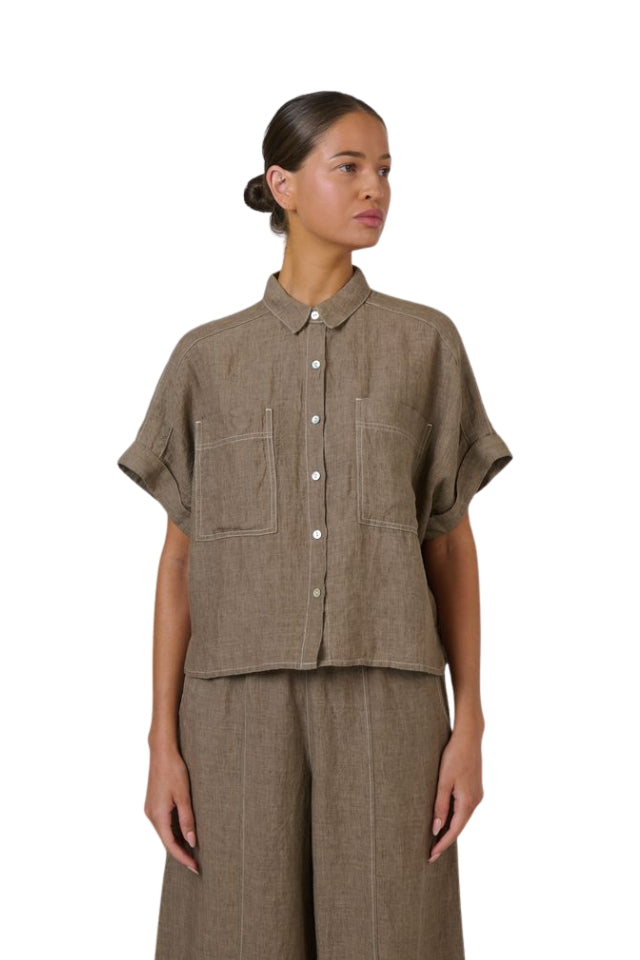 Linen Top GA723 - Agate