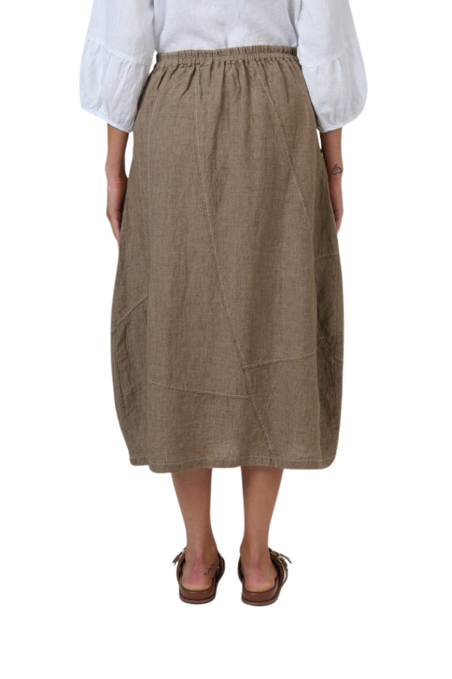 Linen Skirt GA736 - Agate