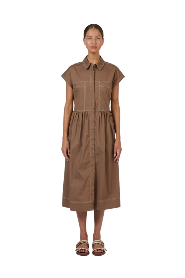 Poplin Dress GA738 - Cookie