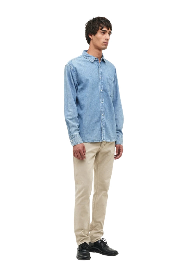 Lou Slim Twill - Washed Stone