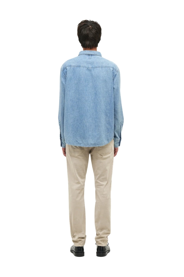 Lou Slim Twill - Washed Stone