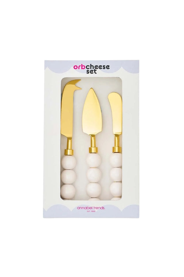 Orb Cheese Knife - Set of 3 - White