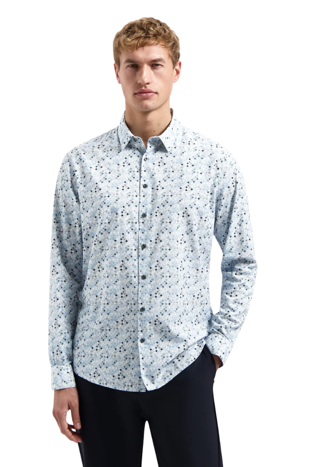 Shirt Allover Printed - Blue