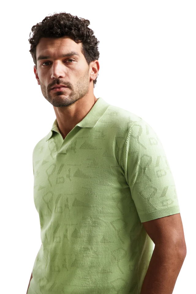 Pullover Short Sleeve Polo - Green