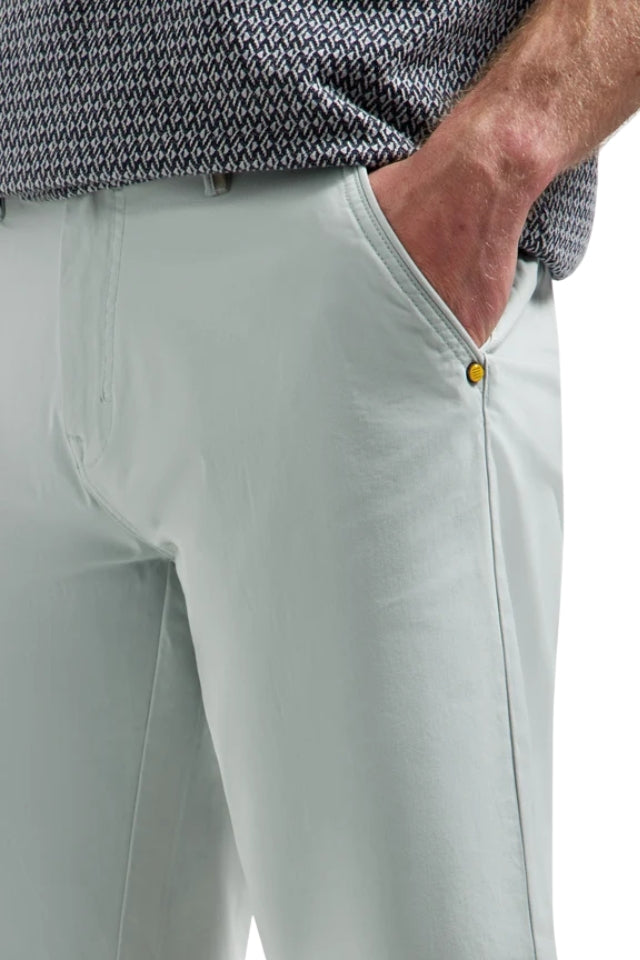 Short Chino Garment Dyed Twill Stretch - Misty Green