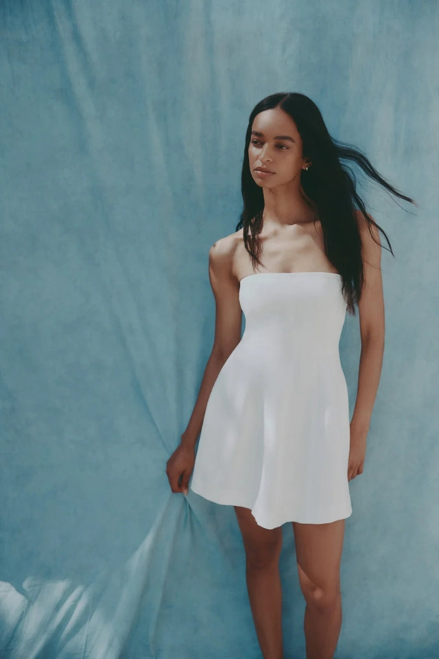 Bronte Linen Mini Dress - White