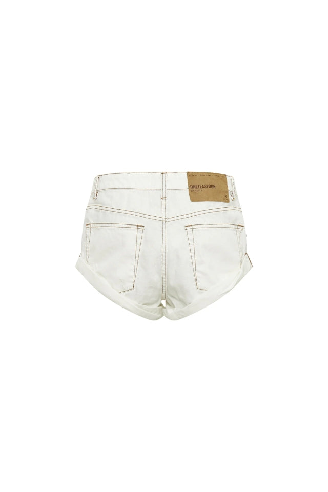 White Beauty Bandits Denim Short - White Beauty