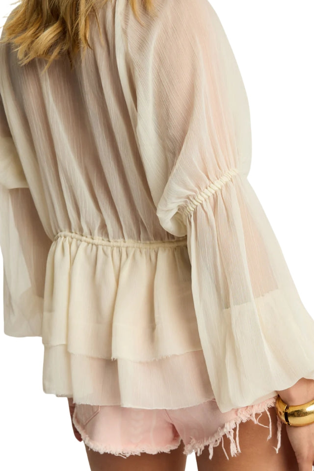 Luminette Sheer Blouse - Ivory