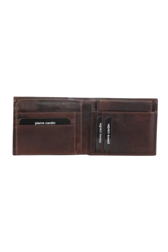 Italian Leather Bi-Fold Wallet - Chocolate
