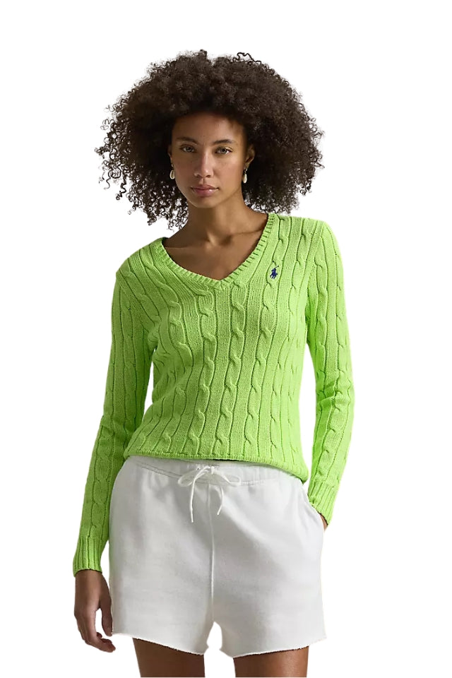V-Neck Sweater - Bright Leaf