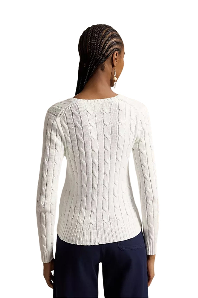 V-Neck Sweater - White