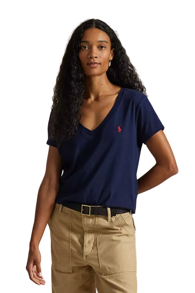V-Neck Tee - Cruise Navy