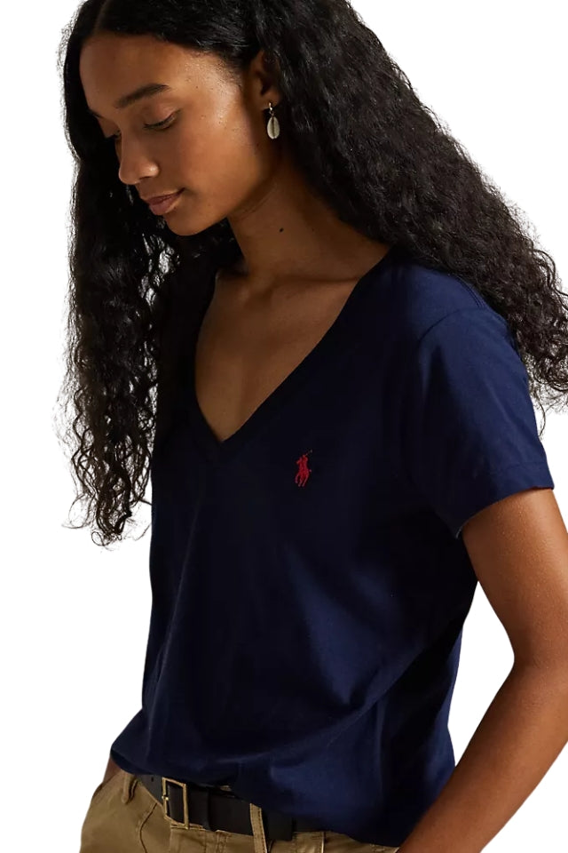 V-Neck Tee - Cruise Navy