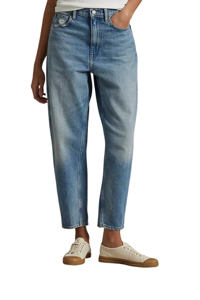 Curved Tapered Jean - Alaiya Wash