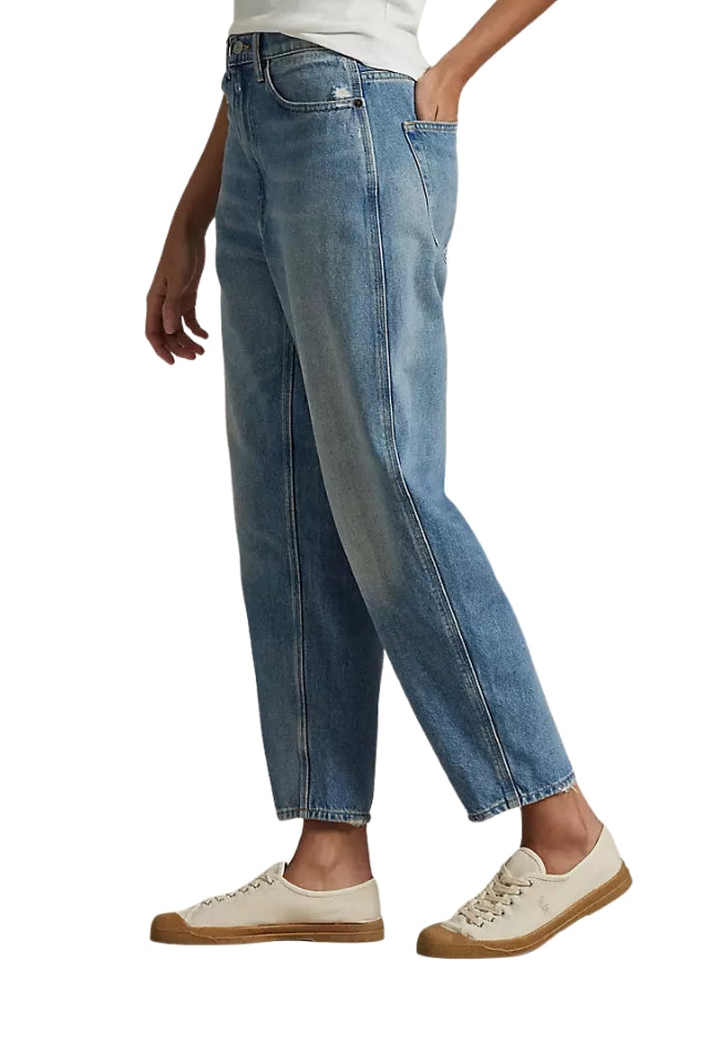 Curved Tapered Jean - Alaiya Wash