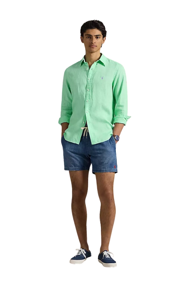 Linen Shirt - Aqua Verde