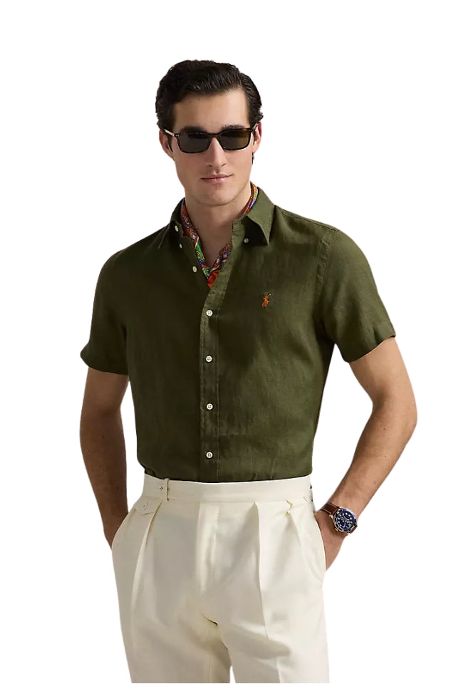 Linen Shirt - New Olive