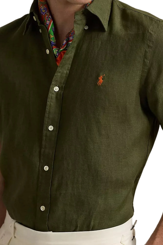 Linen Shirt - New Olive