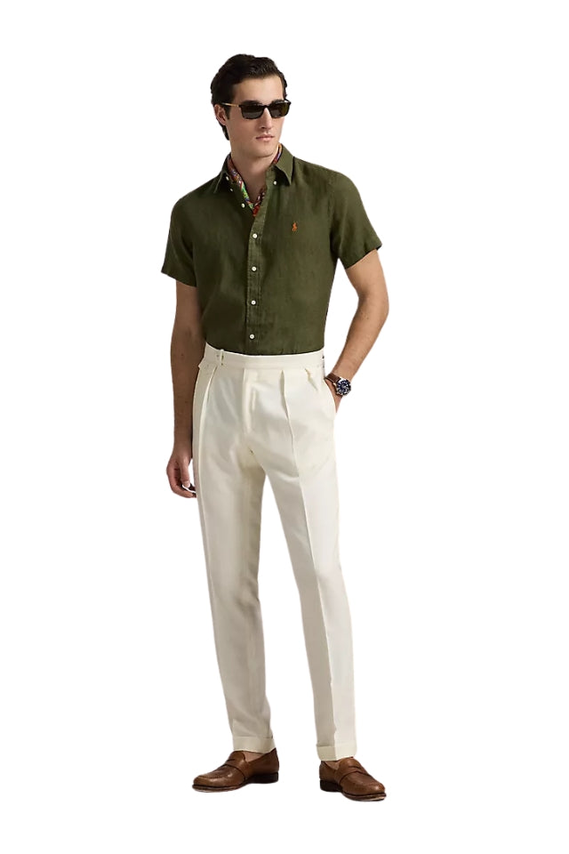 Linen Shirt - New Olive