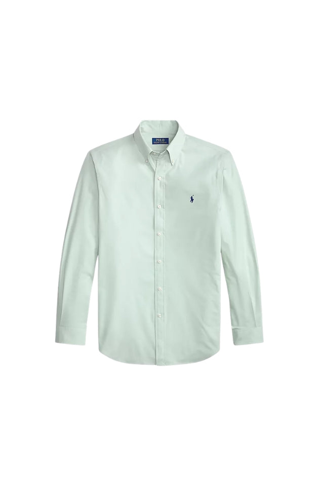Stretch Poplin Shirt - Essex Green White