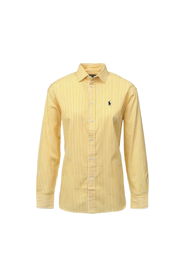 Striped Cotton Shirt - Yellow White