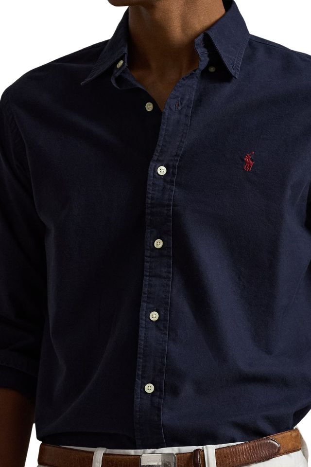 Slim Fit Garment-Dyed Oxford Shirt