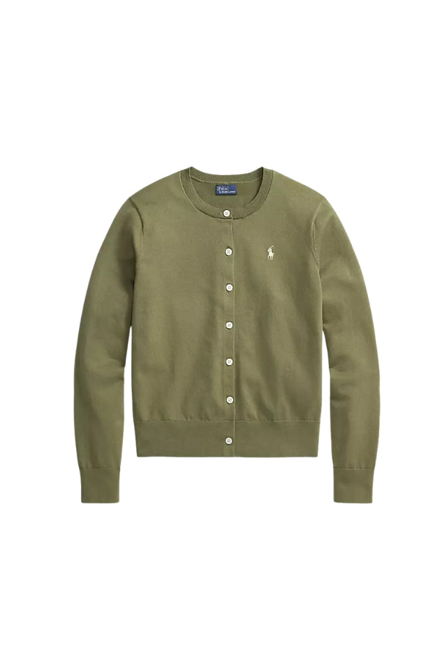 Crewneck Cardigan - Willow Green